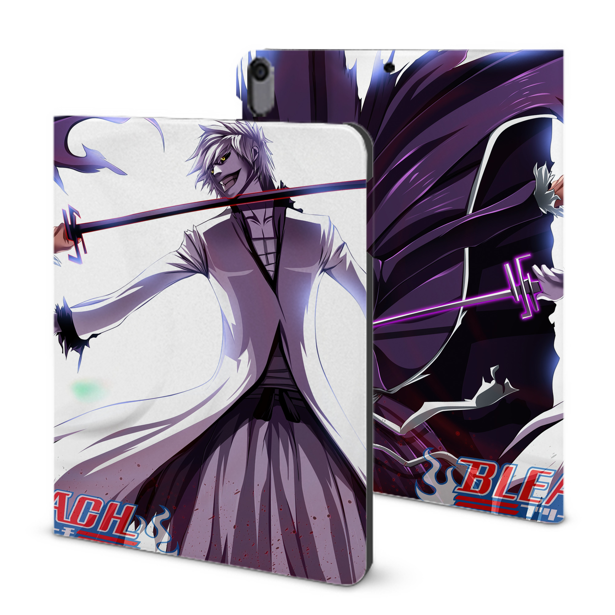 （画像用） ブリーチ BLEACH IPad ケース ブック型 PUレザー TPU 耐衝撃 軽量 薄型 ペン収納なし 全面保護 IPad 各モデル対応